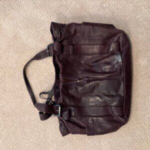 Purple Leather Computer/work/travel bag